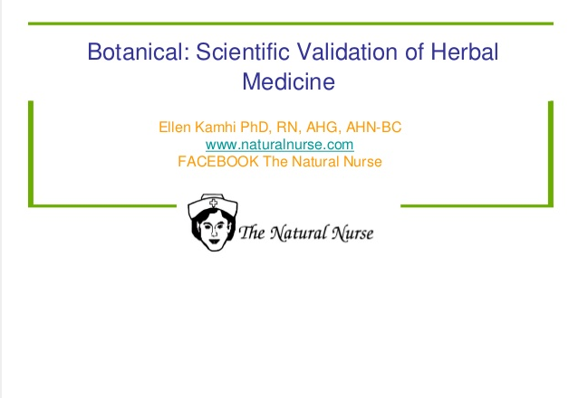 Presentation on Botanical Scientific Validation of Herbal Medicine