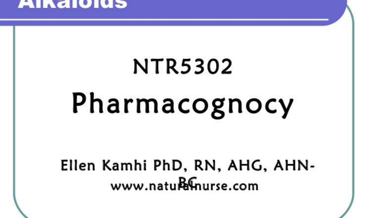 pharmacognocy alkaloids