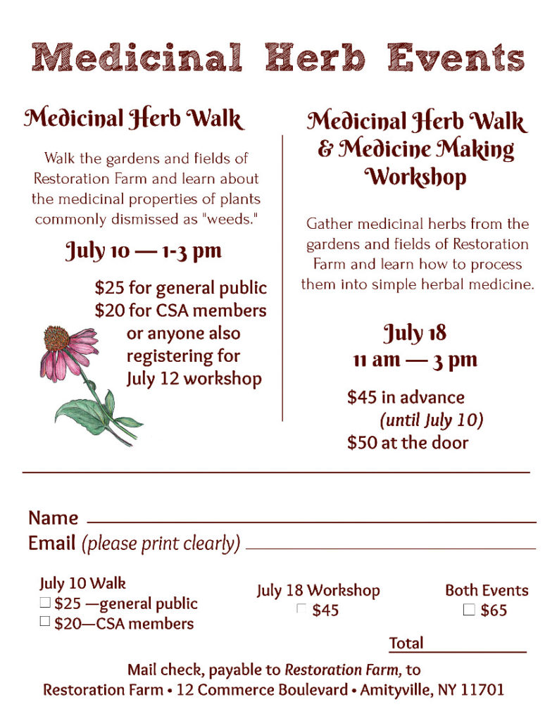 2021 Herb Walk at the Restoration Farm, Long Island NY