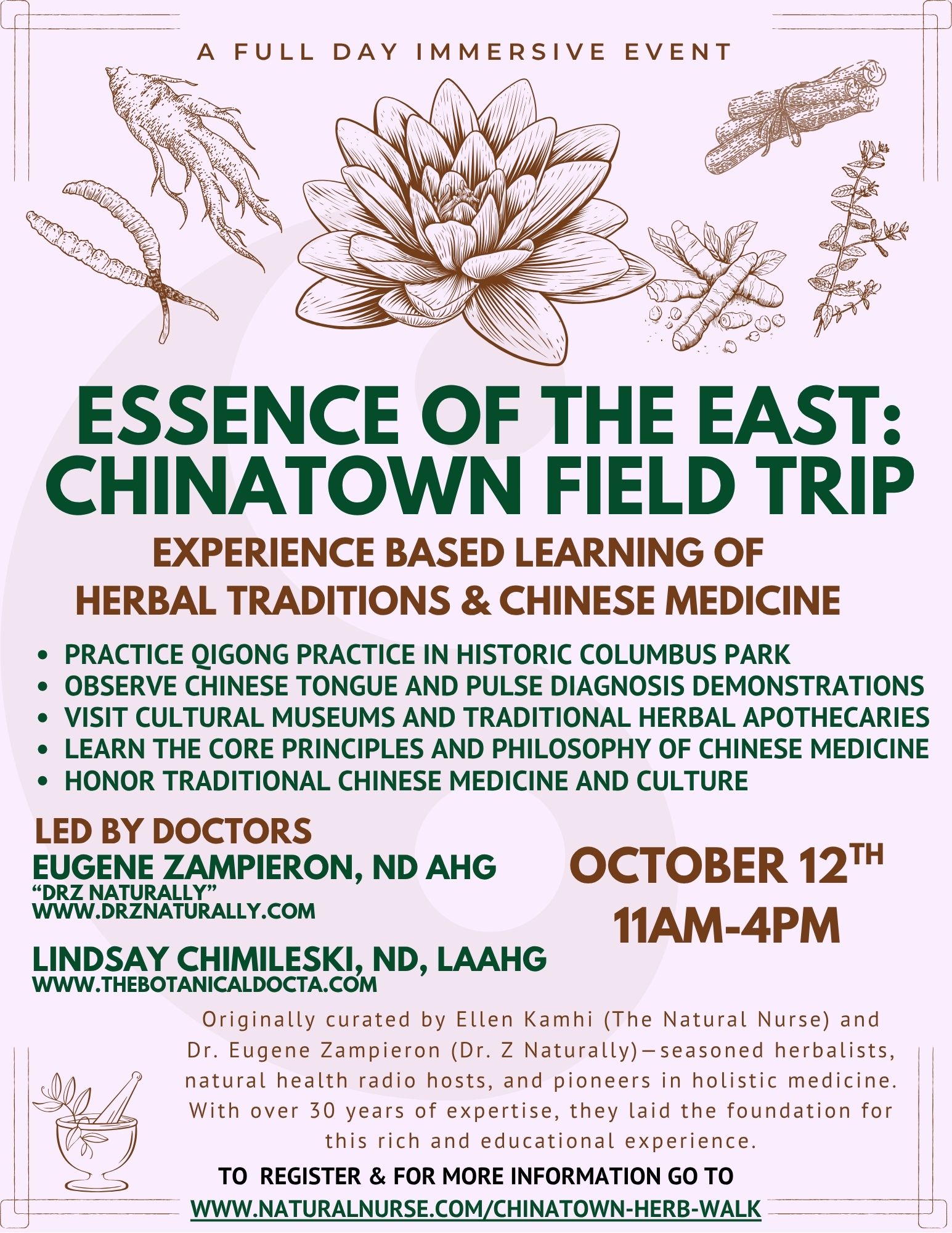 Chinatown NYC Herb Walk 2025 Flyer